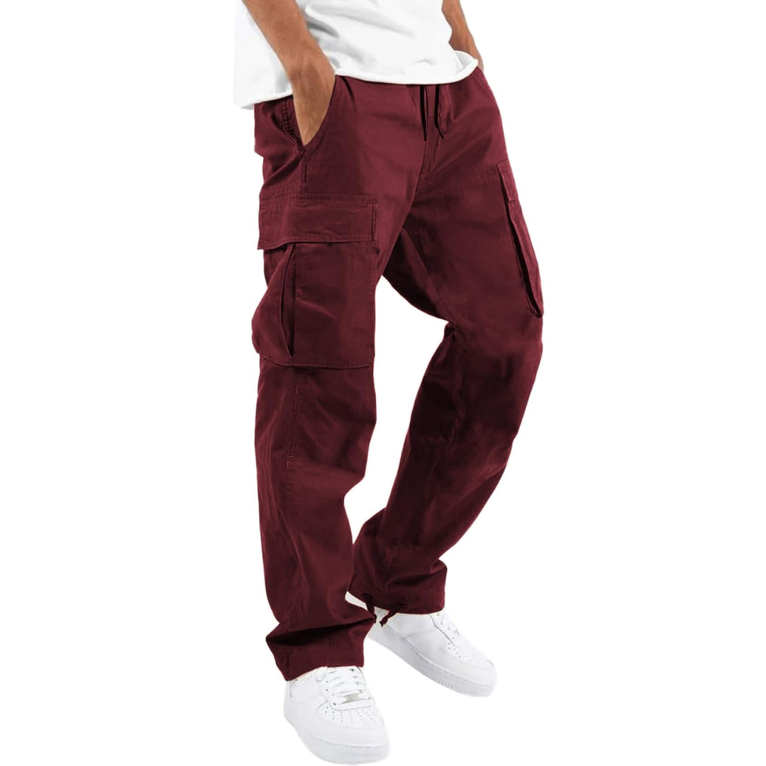 Men's Casual Cotton Cargo Joggers with Loose Fit and Functional Pockets 2