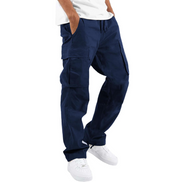 Men's Casual Cotton Cargo Joggers with Loose Fit and Functional Pockets 3