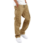 Men's Casual Cotton Cargo Joggers with Loose Fit and Functional Pockets 5