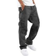 Men's Casual Cotton Cargo Joggers with Loose Fit and Functional Pockets 6