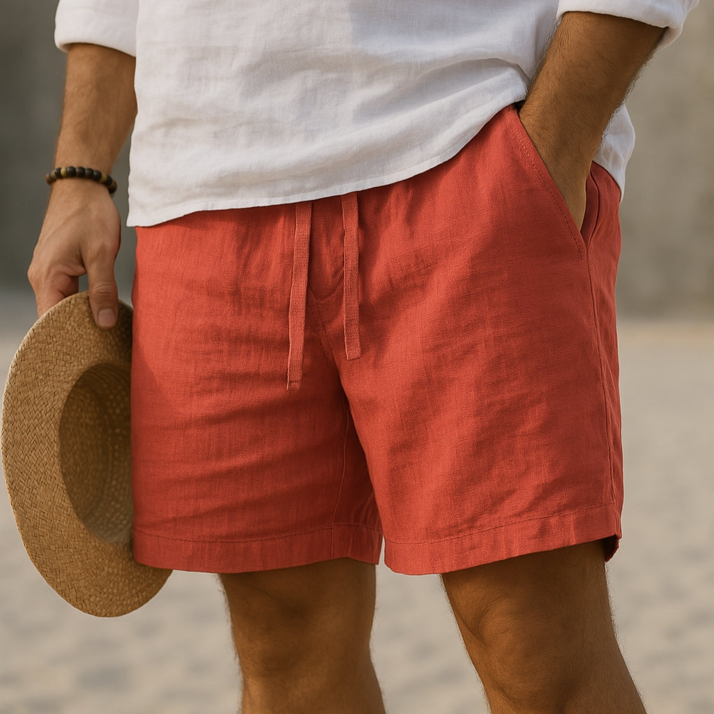 Men’s Casual Lightweight Cotton-Linen Blend Shorts – Breathable and Relaxed Fit 6