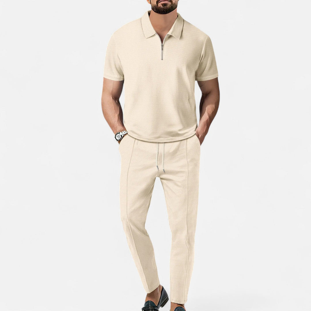 Men's Casual Polo Shirt and Trouser Set – Stylish Fit with Breathable Fabric 3