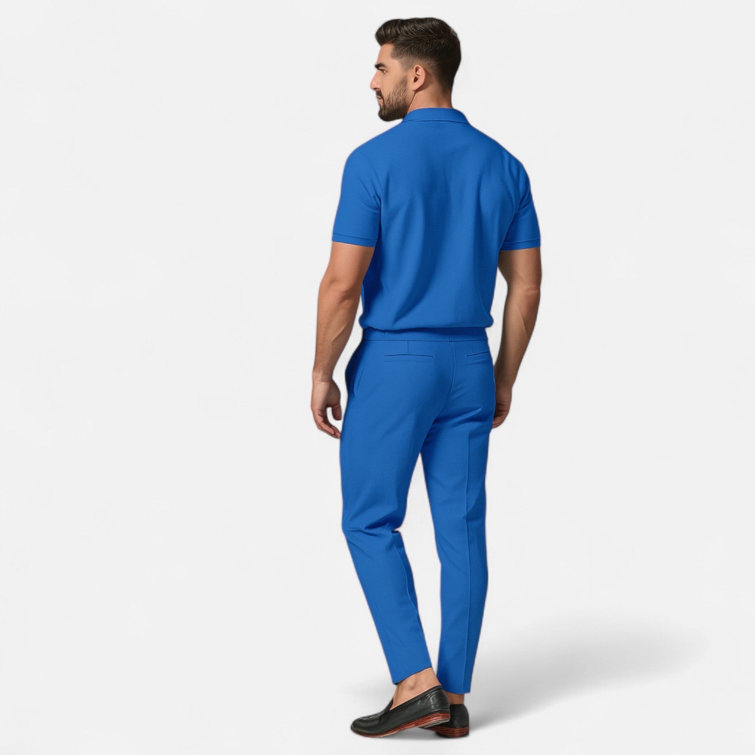 Men's Casual Polo Shirt and Trouser Set – Stylish Fit with Breathable Fabric 5