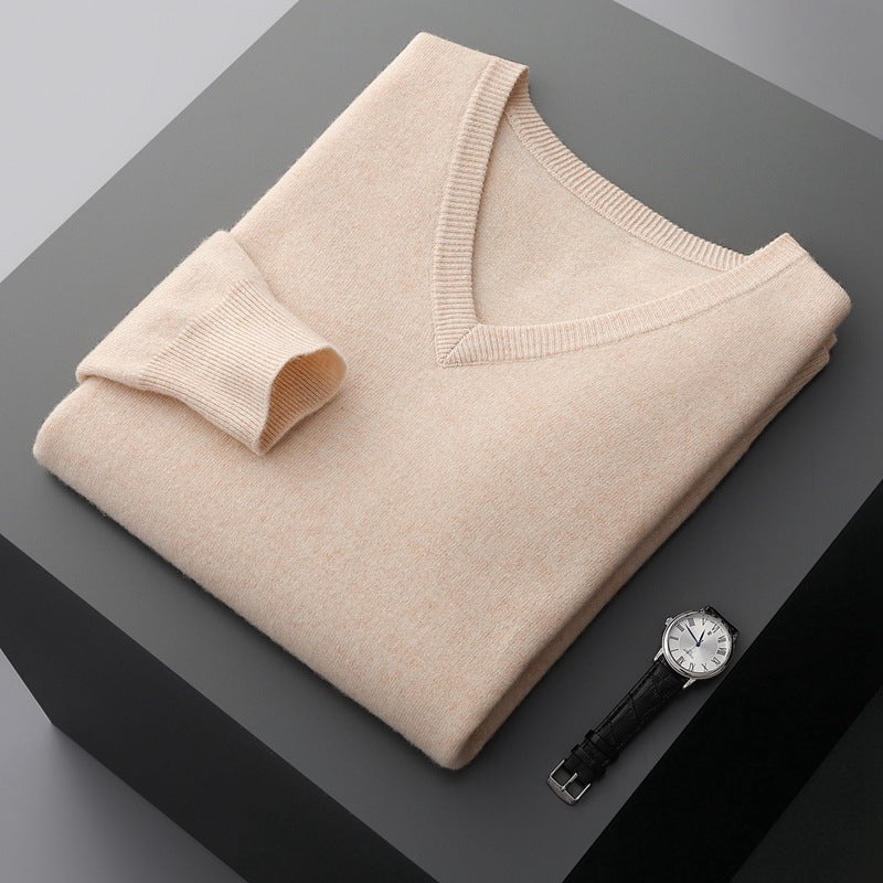 Men’s Classic Cashmere Sweater with Traditional Fit and Soft Texture 0