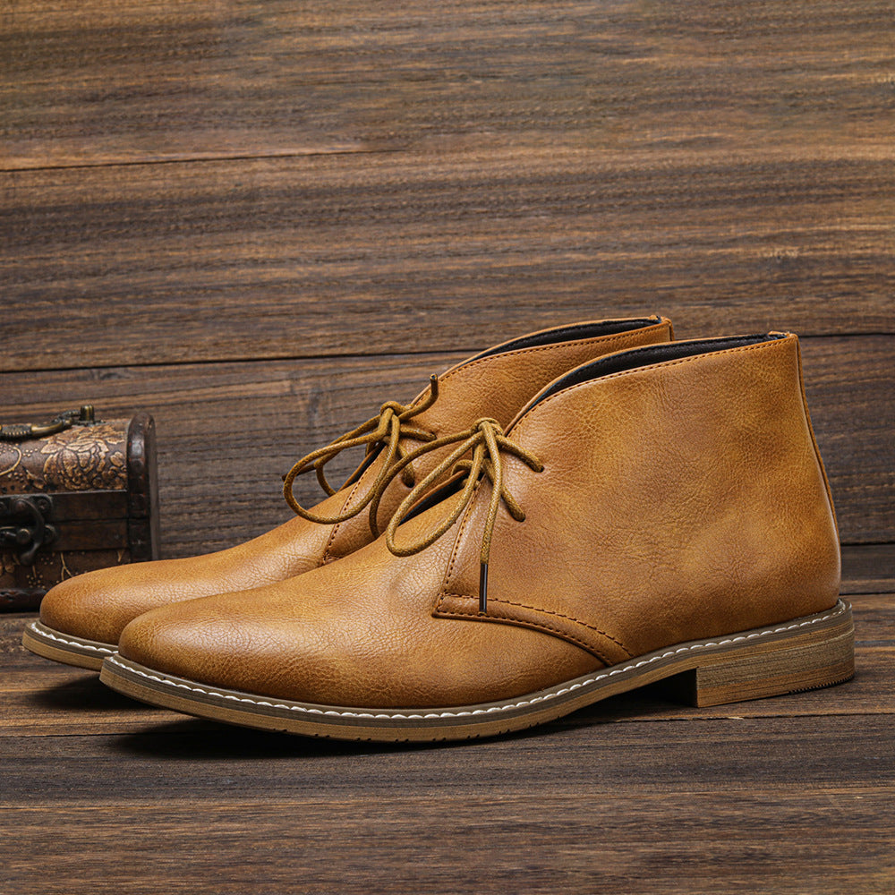 Men's Classic Leather Boots with Timeless Style and Secure Lace-Up Fit 5