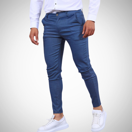 Men’s Classic Slim Stretch Pants with Modern Fit and Wrinkle-Resistant Fabric