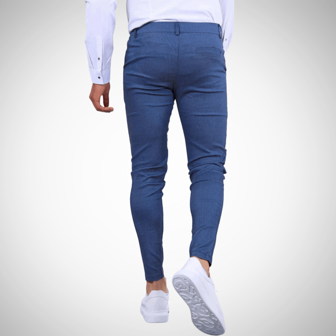 Men’s Classic Slim Stretch Pants with Modern Fit and Wrinkle-Resistant Fabric 1