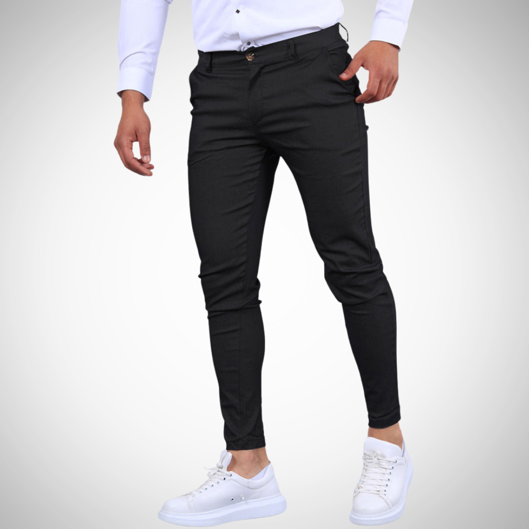 Men’s Classic Slim Stretch Pants with Modern Fit and Wrinkle-Resistant Fabric 2