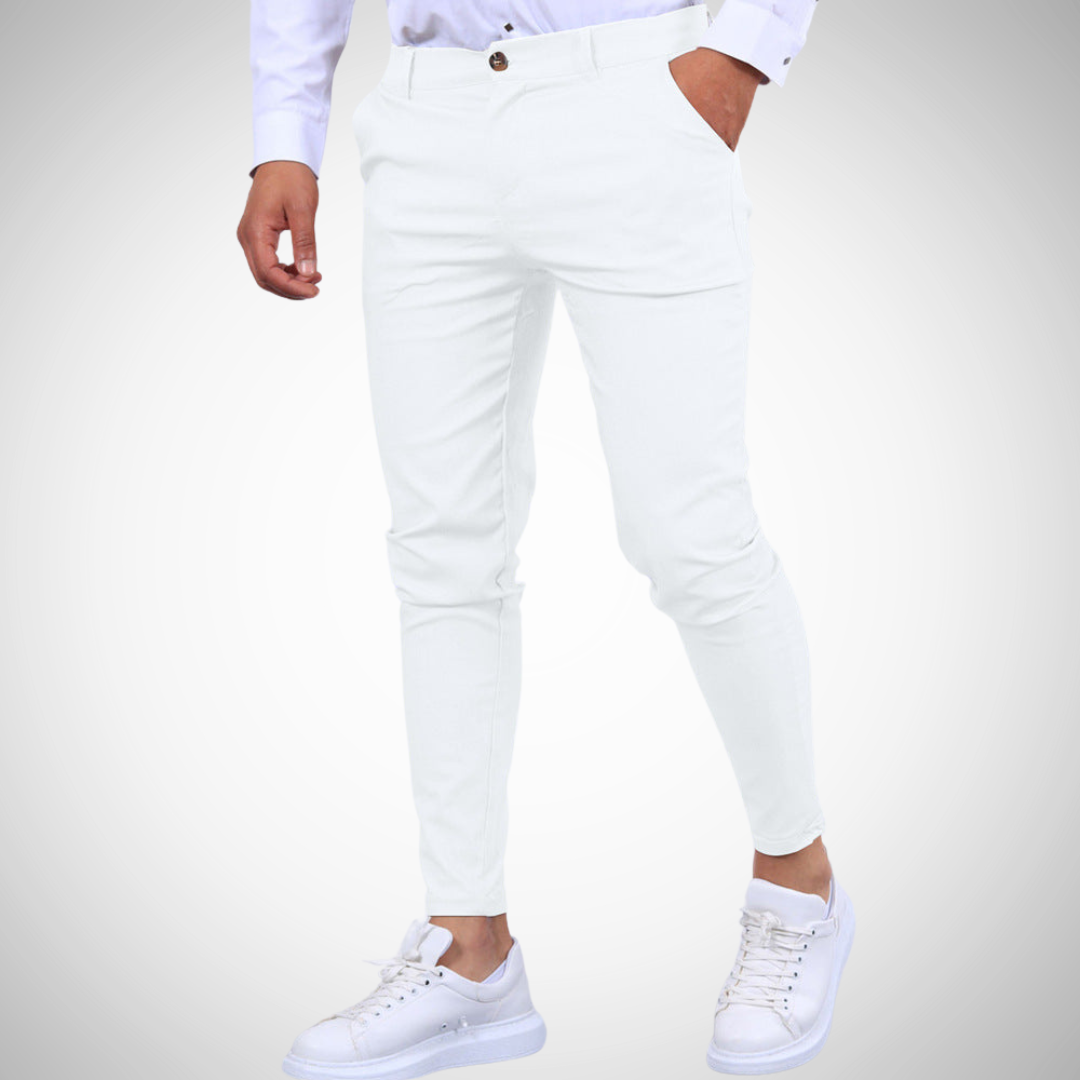 Men’s Classic Slim Stretch Pants with Modern Fit and Wrinkle-Resistant Fabric 5