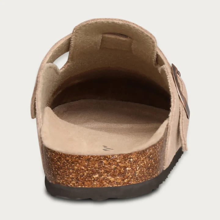 Men's Classic Suede Slip-On Clogs with Adjustable Buckle and Luxurious Comfort 5