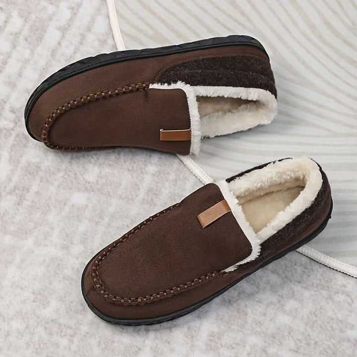 Men's Cozy Slip-On Loafers – Warm Synthetic Wool for Home Comfort 10