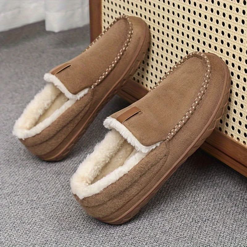 Men's Cozy Slip-On Loafers – Warm Synthetic Wool for Home Comfort 3