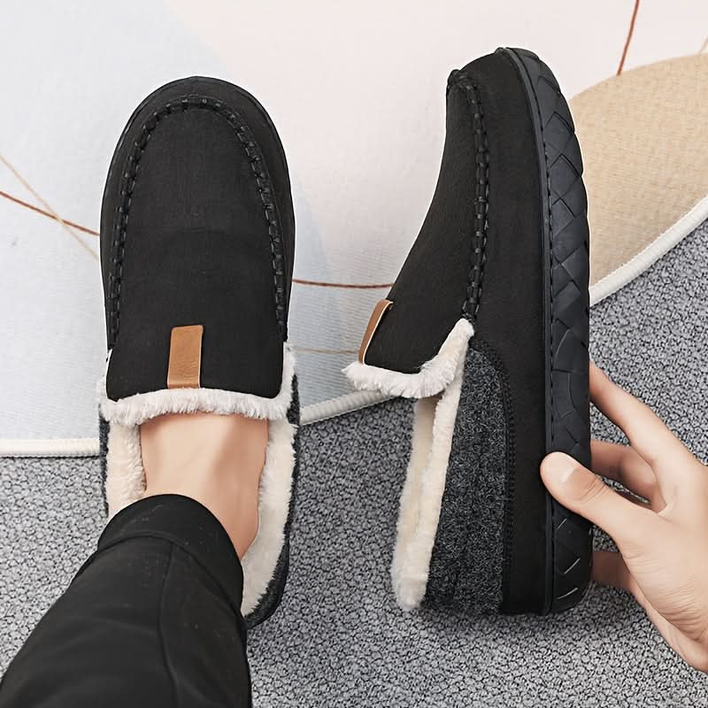 Men's Cozy Slip-On Loafers – Warm Synthetic Wool for Home Comfort 4