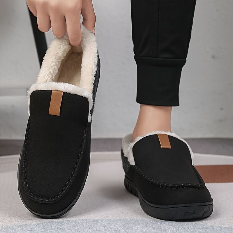 Men's Cozy Slip-On Loafers – Warm Synthetic Wool for Home Comfort 5
