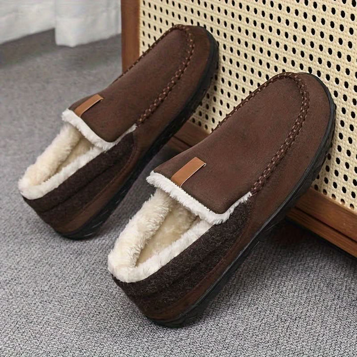 Men's Cozy Slip-On Loafers – Warm Synthetic Wool for Home Comfort 6