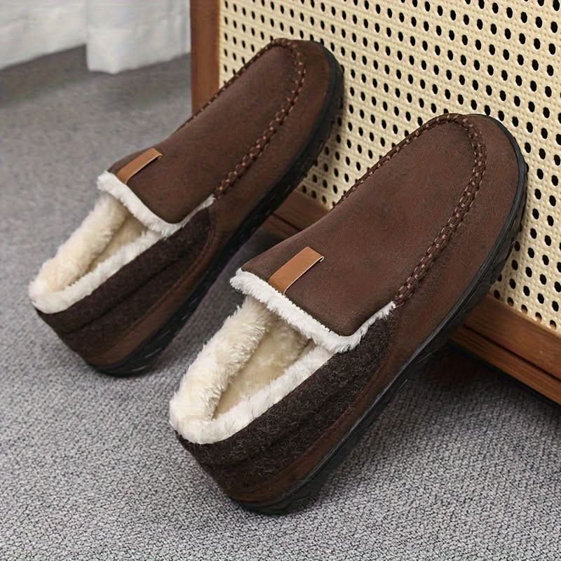 Men's Cozy Slip-On Loafers – Warm Synthetic Wool for Home Comfort 6