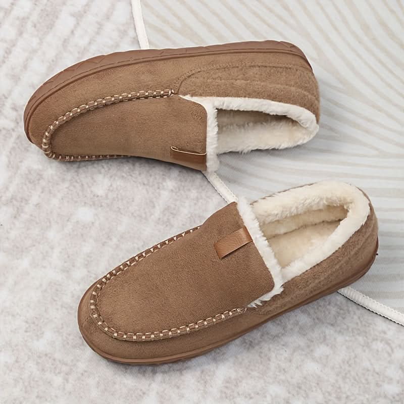 Men's Cozy Slip-On Loafers – Warm Synthetic Wool for Home Comfort 9