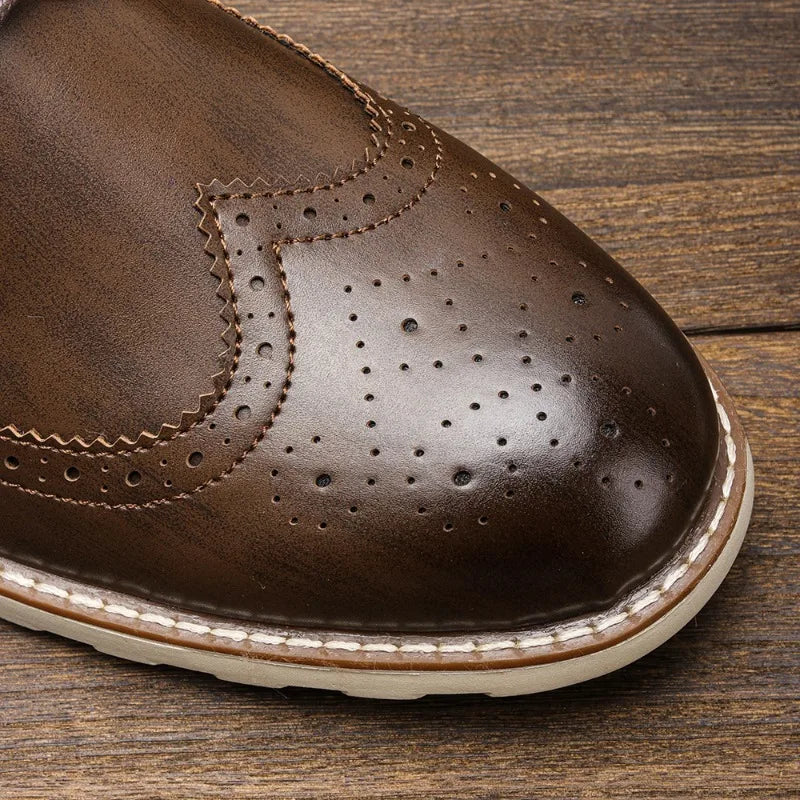 Men's Elegant Classic Leather Shoes – Sleek Design with Comfortable Cushioned Sole 1