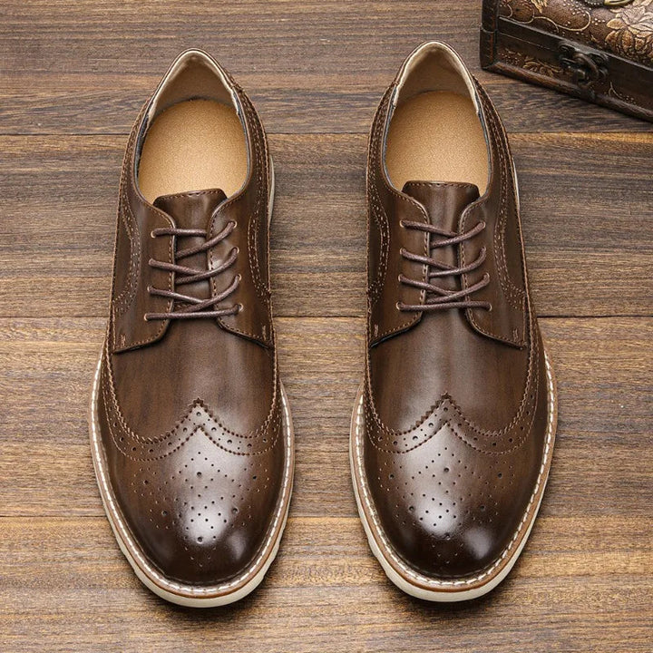 Men's Elegant Classic Leather Shoes – Sleek Design with Comfortable Cushioned Sole 6