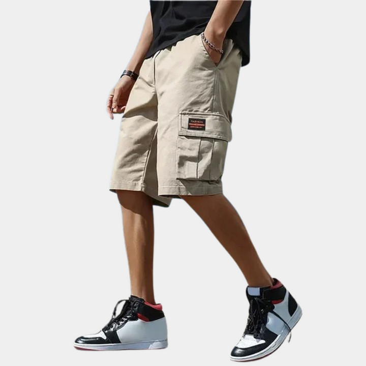 Men's Lightweight Cargo Shorts with Multiple Pockets and Knee-Length Fit 3