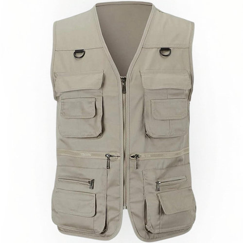 Men’s Lightweight Multi Pocket Hiking Vest with Breathable Mesh and Quick Access Design