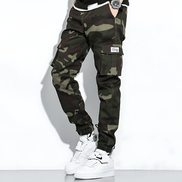 Men's Slim Fit Camouflage Cargo Joggers with Tapered Legs and Functional Pockets 0