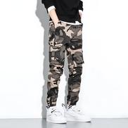 Men's Slim Fit Camouflage Cargo Joggers with Tapered Legs and Functional Pockets 2