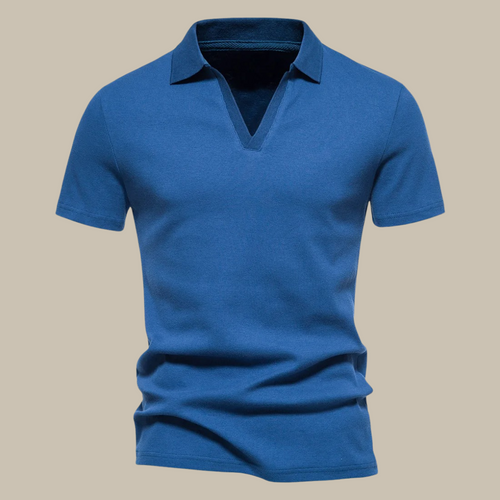 Men’s Spring Short Sleeve Polo Shirt – Stylish Merino Wool Blend with Classic Fit
