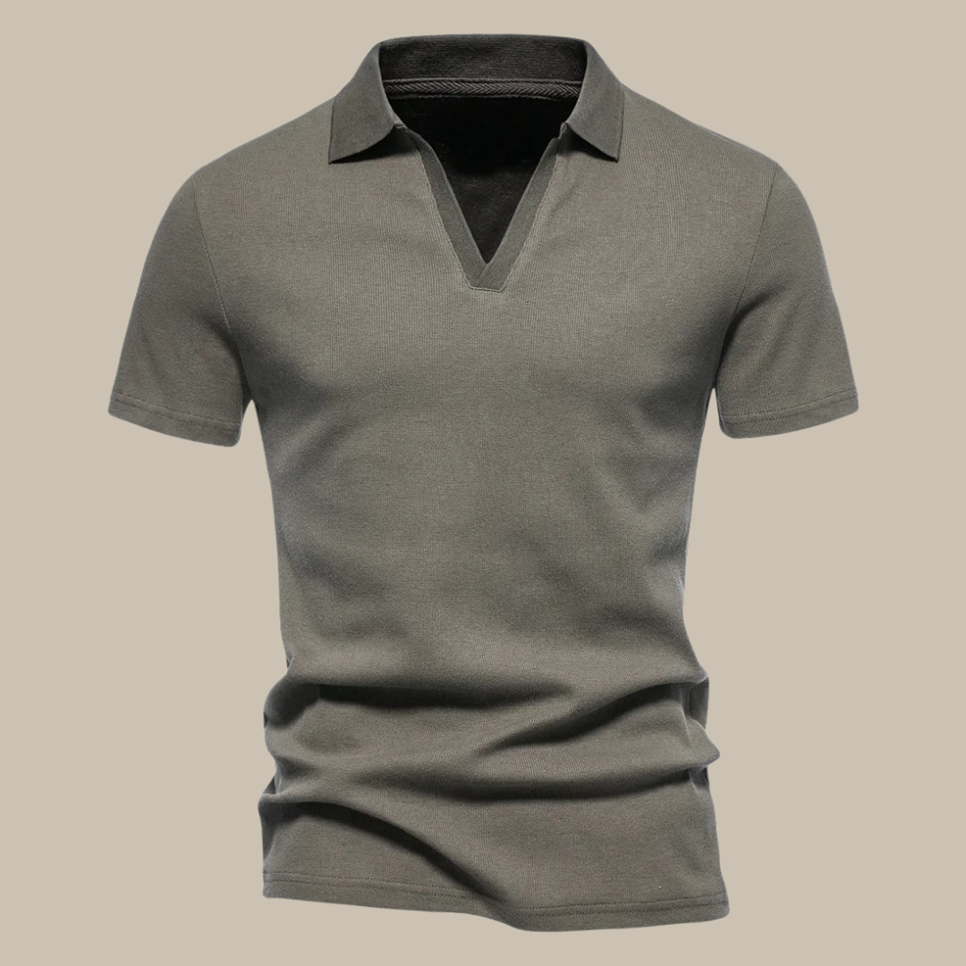 Men’s Spring Short Sleeve Polo Shirt – Stylish Merino Wool Blend with Classic Fit 1