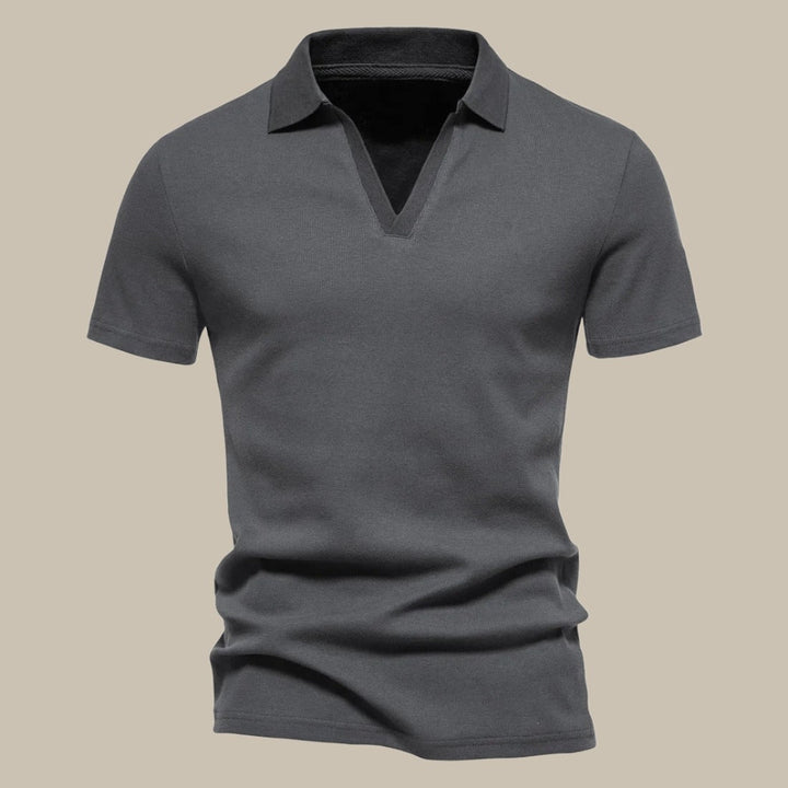 Men’s Spring Short Sleeve Polo Shirt – Stylish Merino Wool Blend with Classic Fit 2