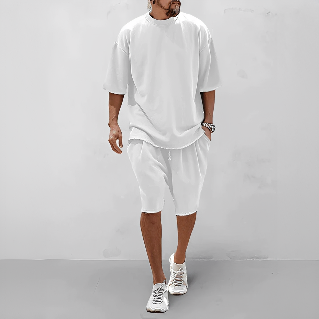 Men’s Summer Casual Outfit – Lightweight Top and Matching Shorts 0