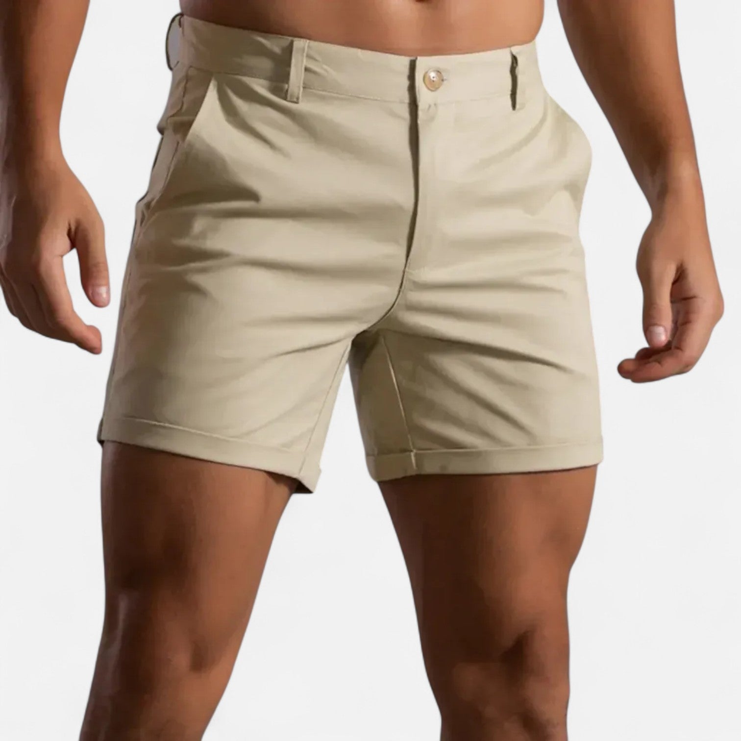Men’s Summer Chino Shorts with Tailored Fit and Classic Style 0