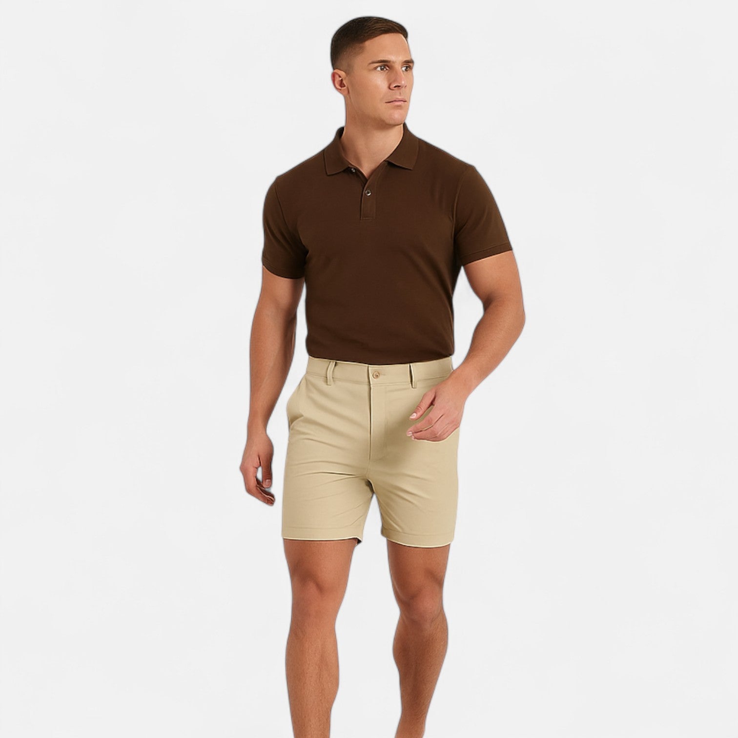 Men’s Summer Chino Shorts with Tailored Fit and Classic Style 6