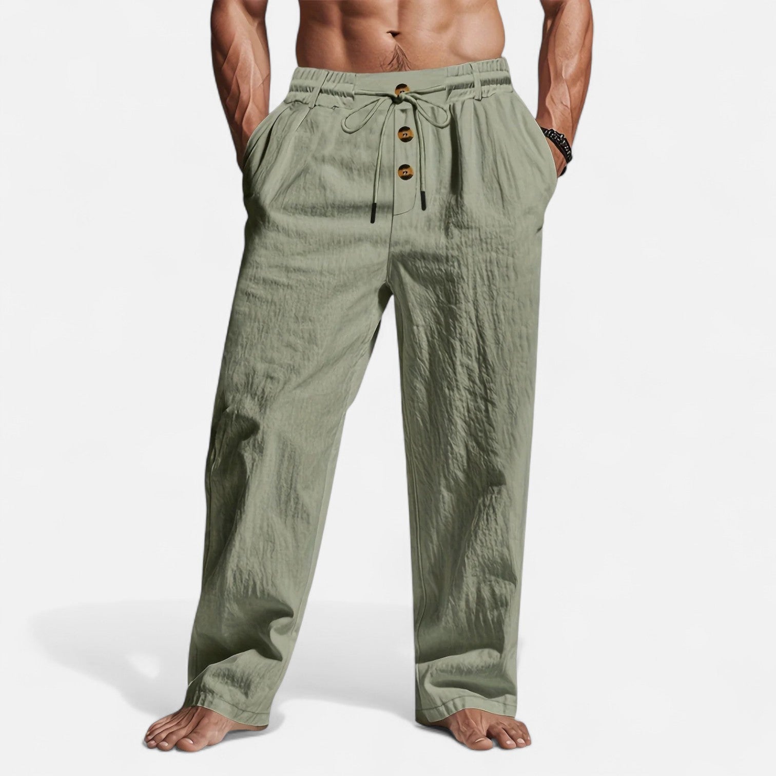 Men’s Summer Linen Trousers – Breathable, Comfortable, and Casual Style 1