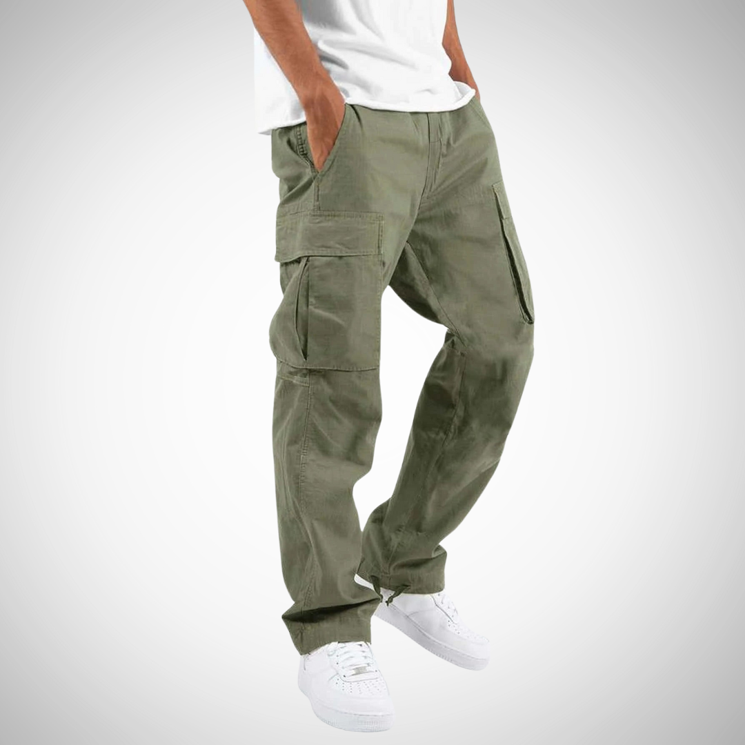 Men's Summer Loose Cargo Pants with Multiple Pockets and Breathable Fabric 1