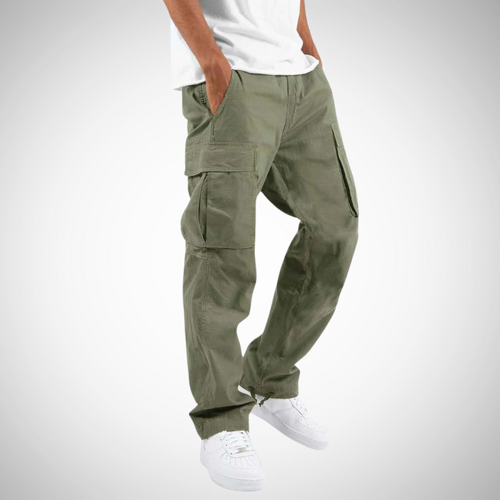 Men's Summer Loose Cargo Pants with Multiple Pockets and Breathable Fabric 1