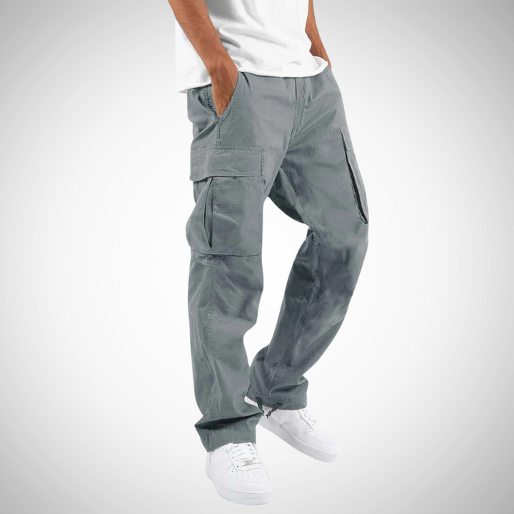 Men's Summer Loose Cargo Pants with Multiple Pockets and Breathable Fabric 2
