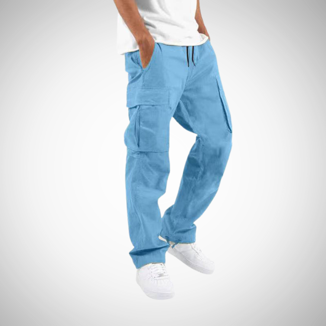 Men's Summer Loose Cargo Pants with Multiple Pockets and Breathable Fabric 4