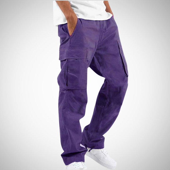 Men's Summer Loose Cargo Pants with Multiple Pockets and Breathable Fabric 7
