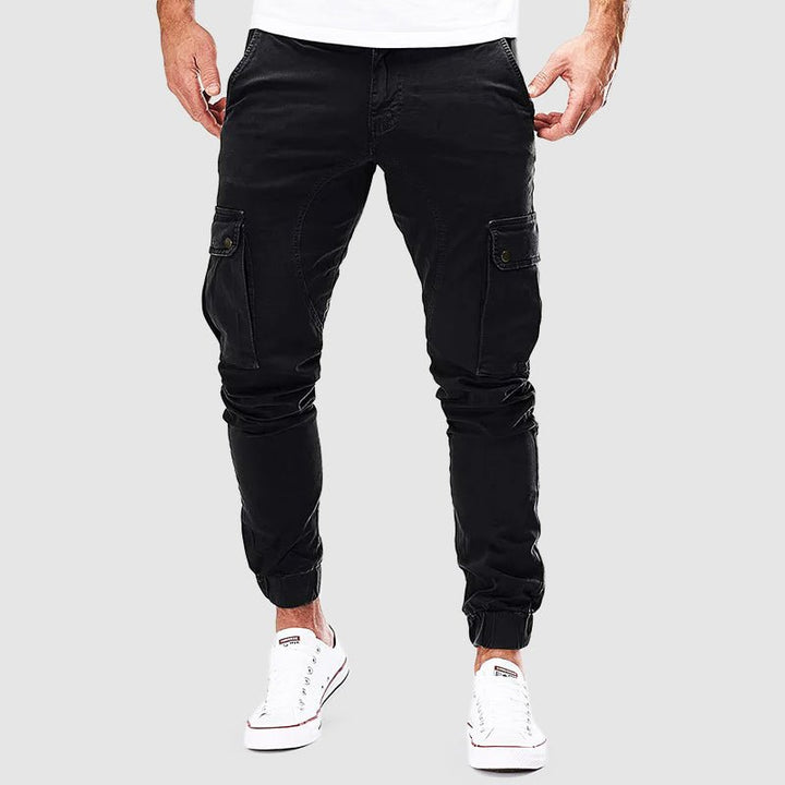 Modern Slim Fit Cargo Trousers for Men with Multiple Pockets 2