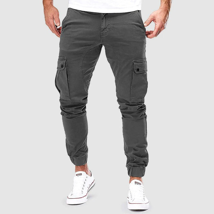 Modern Slim Fit Cargo Trousers for Men with Multiple Pockets 3