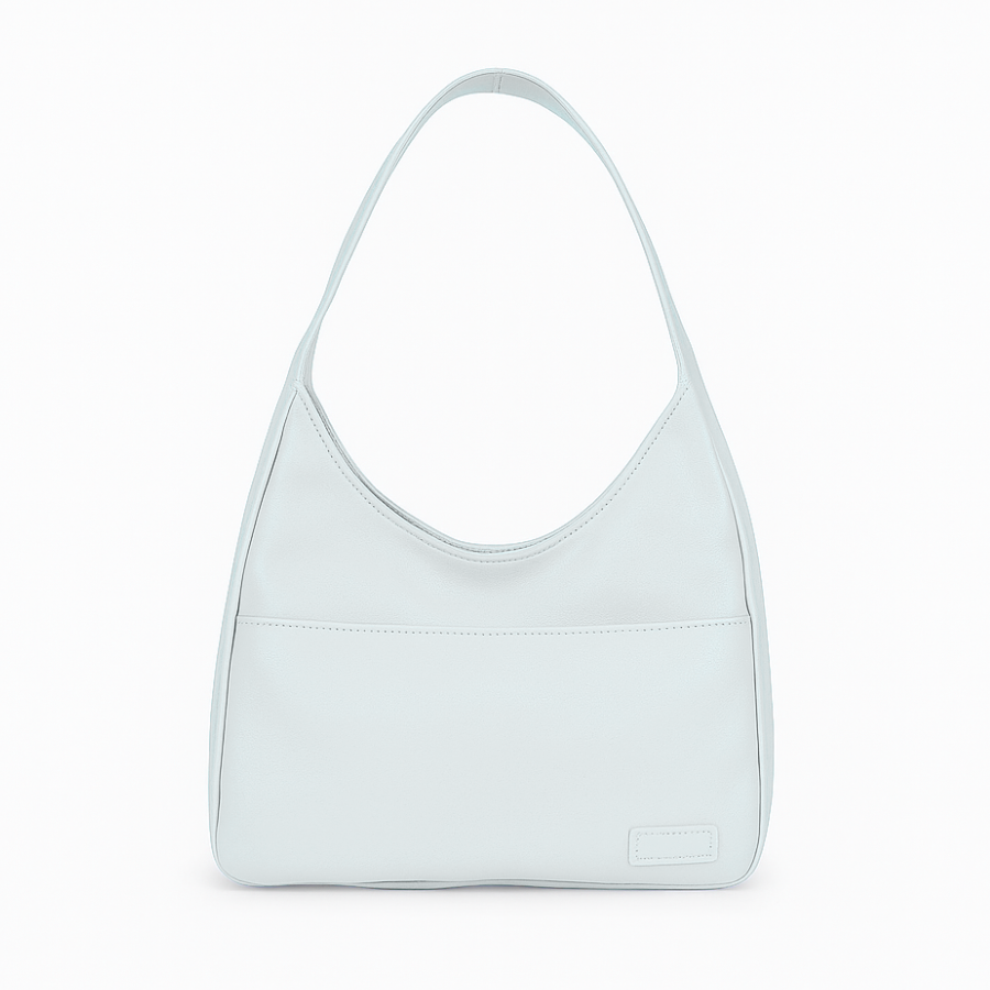 Vegan Leather Hobo Shoulder Bag with Magnetic Snap & Inner Zip Pocket