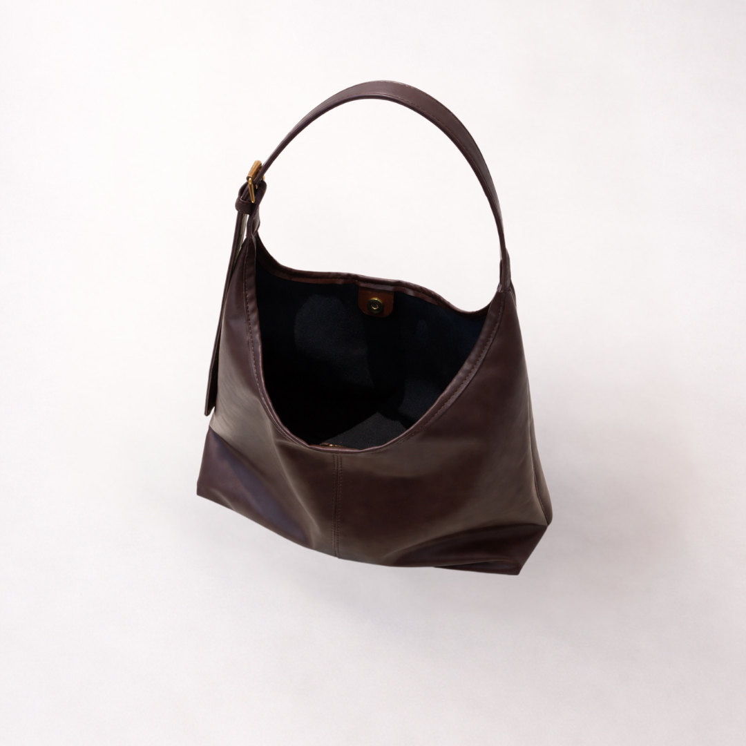 Women’s Brown Vegan Leather Hobo Shoulder Bag – Soft Everyday Carry