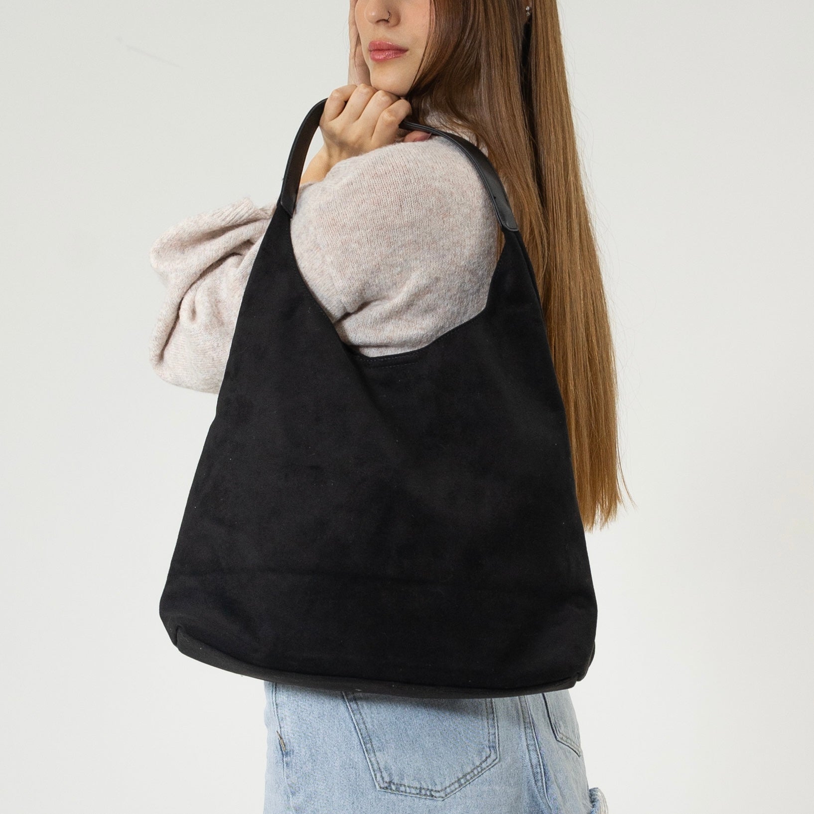 Women’s Eco-Friendly Fabric Hobo Shoulder Bag – Minimalist Everyday Style