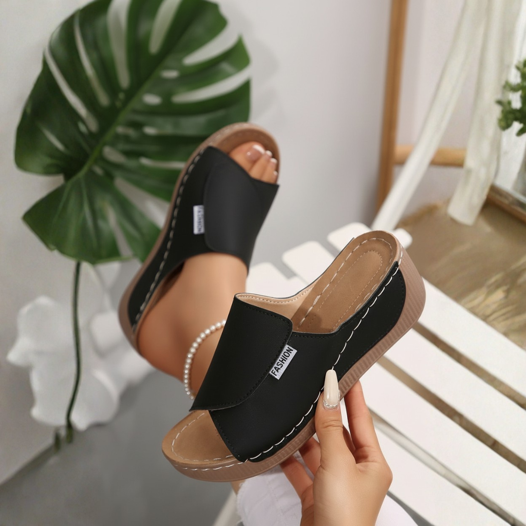 Women's Orthopedic Sandals – Lightweight Cushioned Support Blue Slip-On Style