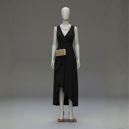 Women’s Sleeveless Wrap Maxi Dress – Elegant V-Neck Flowy Summer Evening Dress