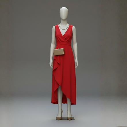 Women’s Sleeveless Wrap Maxi Dress – Elegant V-Neck Flowy Summer Evening Dress