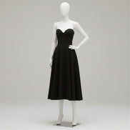 Women’s Strapless Sweetheart Maxi Dress Sculpted Bodice Elegant A-Line Party Gown