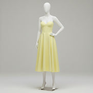 Women’s Strapless Sweetheart Maxi Dress Sculpted Bodice Elegant A-Line Party Gown