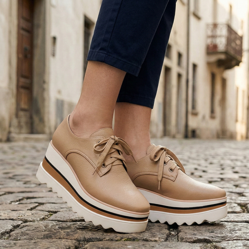 Women's Stylish Orthopedic Platform Oxford Shoes – Arch Support Summer Chunky Sole